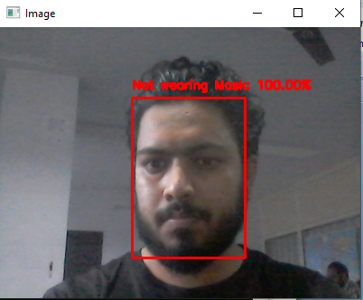 Face mask recognition result