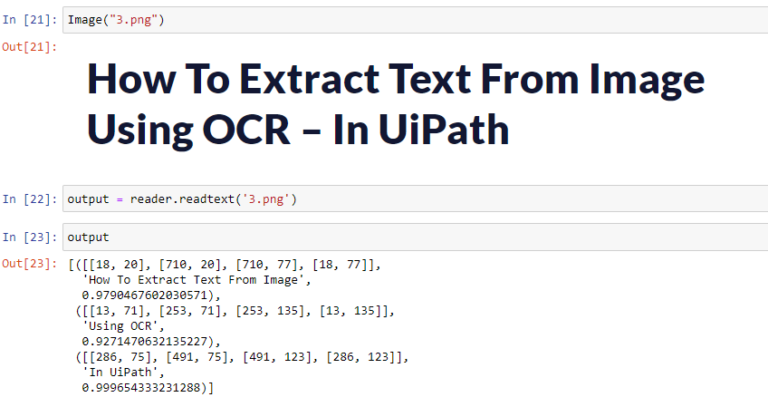 Optical character recognition result