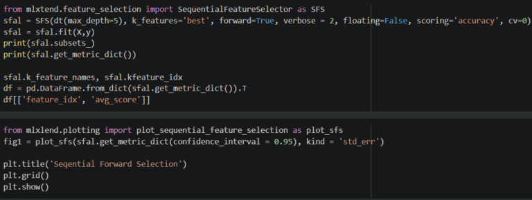Sequential Feature Selector