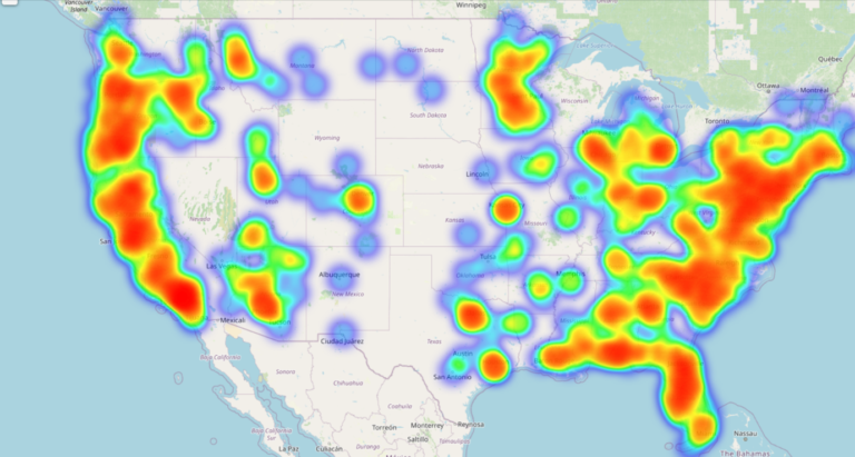 Heatmap of accidents