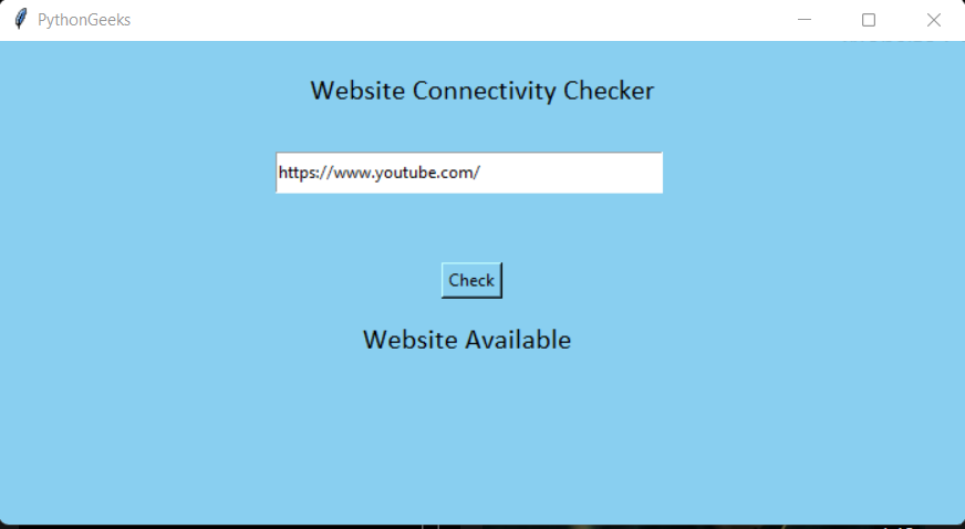 website connectivity checker python