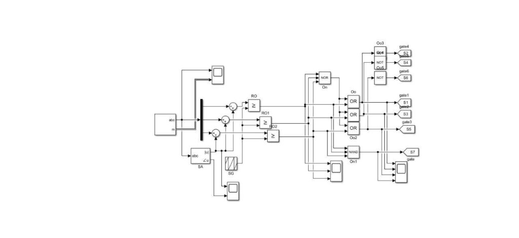 circuit diagram of modified discontinues PWM