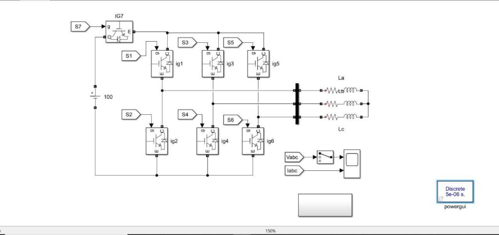 circuit for PWM strategy for three-phase grid connected
