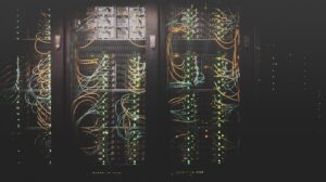 Production MLOps infrastructure — server racks running ML model deployment pipelines