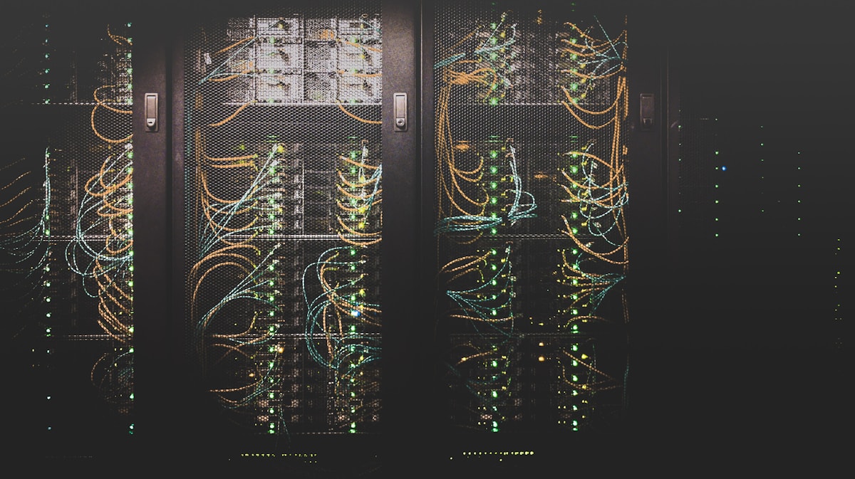 Production server racks running ML inference and model deployment infrastructure